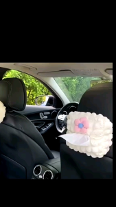 Tempat Tisu BUBLE PUFF & Sunvisor Belakang Jok Mobil