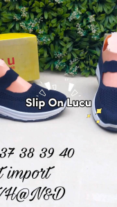 Slip on rajut import wanita sepatu rajut merk nazaru size 36-40