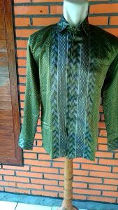 Kemeja Tenun Songket Baron Terbaru (Full Furing)