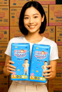 Pampers baby happy fit pants model celana murah 1 pcs/baby happy pants type celana M32/S40/XL26/L28/GROSIR