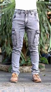 Celana Cargo Jeans Pria (CCJP)- Size 27-38 - Celana Jeans Kargo Pria Kekinian Denim Panjang Nyaman
