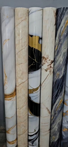 Wallpaper Stiker Dinding 3D Wallpaper Dinding Vinyl Marble Motif Panel Ukuran 120X280CmWallpaper Dinding Motif Vinyl Marble Foam Roll Sticker Kamar Dekorasi