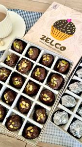 Zelco Kurma Coklat Dark Chocolate Pistachio Kunafa - Kemasan Kotak Eksklusif