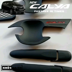 Paket Cover Handle Outer Tank & Tutup Tangki Bensin Toyota Calya R-LINE Hitam Doff