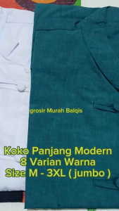 Baju Koko Lengan Panjang Pria Jumbo XL XXL XXXL Baju Muslim Laki Cowok / baju koko model cina cheongsam