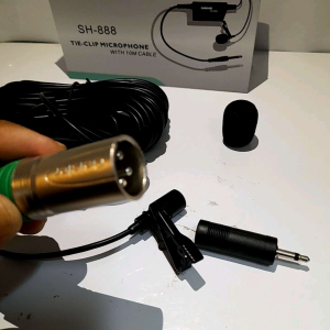 Mic Kabel Jepit Canon MALE SHURE SH-888 Condenser Suara Sensitif