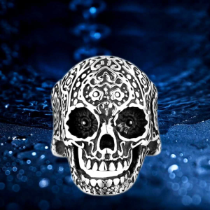 Cincin Elegan Desain Tengkorak Joker (Adjustable)