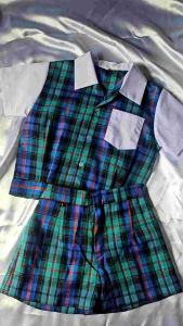 เสื้อนักเรียนลายสก็อต เสื้อนักเรียนนานาชาติลายสก็อต เสื้ออนุบาลนักเรียนชายลายสก็อต