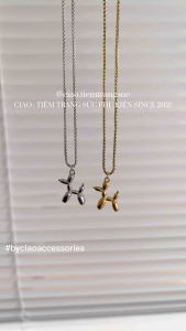 [KHÔNG ĐEN GỈ] Dây chuyền vòng cổ titan không gỉ hoạ tiết trendy Bubble Puppy Ciao