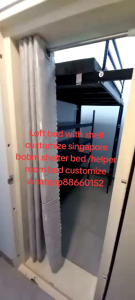 Loft bed with shelf customize Singapore /bomb shelter/utility room/helper loft bed /store room/kids bed /adult loft bed