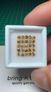 เพทาย(zircon) ขนาด 2.5 ม.(ราคาต่อเม็ด) จากเขมร พลอยธรรมชาติไม่ผ่านการปรุงแต่ง สีแชมเปญสวยงาม ไม่มีตำหนิ