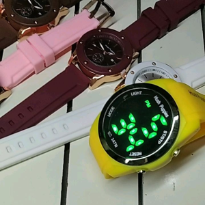 COD Terbaru 2 Jam Tangan Tali Rubber Analog & Digital Hush Puppies Tanggal Aktif
