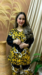 setelan celana panjang wanita viral outfit rayon bahan premium resleting