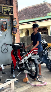 knalpot fiz r force one standar racing perut hitam suara super garing