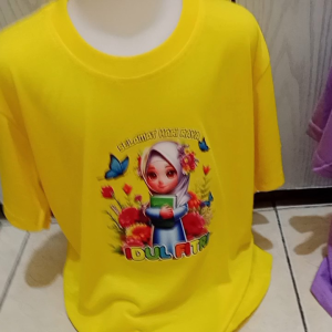 Kaos Anak Cewek Perempuan Usia 2-10 Tahun Baju Lebaran Kareem Terbaru 2024