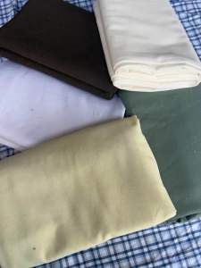 VẢI LINEN BỘT XANH ĐẬU ĐEN TRẮNG RÊUVÀNG CHANH