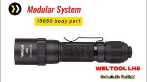 Weltool LH8 Tactical Flashlight 1250 Lumens Long Body ไฟฉายยุทธวิธี ระยะส่องไกล 578 เมตร ความเข้มลำแสง 83900CD สำหรับภาคสนาม และการปฏิบัติการ Tactical