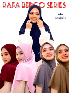 Rafa Bergo Blush Pink Polos Daily Hijab Instan Mandjha Ivan Gunawan Premium Japanese Yarn Orginal