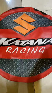 tutup ban serep Jimmy katana bahan kulit sintetis pull hitam pekat kuat tahan lama berkualitas