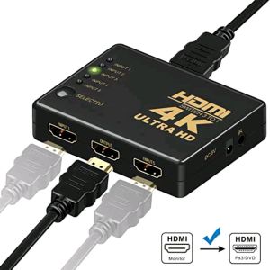 Pengaturan Multi Monitor dengan HDMI Switch 5 To 1 Ultra HD 4K & Remote Control