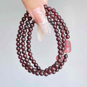 Garnet Multi-Layer Bracelet|Nourish Vitality Enhance Good Luck and Attract Love with this Protective CrystalPowerful Energy Good Luck Health CrystalHappinessFashion BraceletPerfect for Gifts or personal us旺桃花，守护幸福