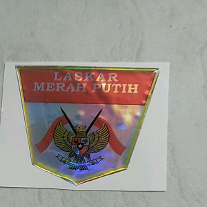 Emblem Stiker Resin Timbul Laskar Merah Putih