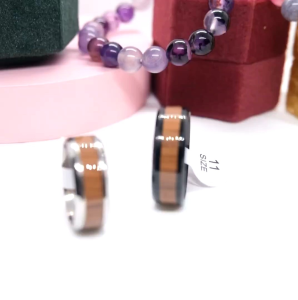 Cincin Titanium Fashion Pria Anti Karat - Wood | Aksesoris