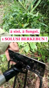 Garukan Cangkul 2in1 Pisau Baja Selendang  panjang gagang 100cm