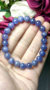 (Certificate) Premium Grade Natural Blue Tanzanite 8.8mm+ (证书) 极品紫蓝坦桑蓝宝石手串 8.8mm+