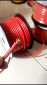 KABEL 8 AWG AUDIO MOBIL POWER CABLE AKI ACCU JAMPER 1 METER