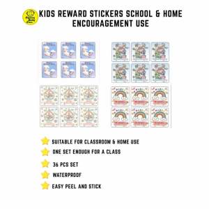 (🇸🇬SG Seller)Children Day Gift Sealing Stickers DIY Cartoon Set Labels With Message