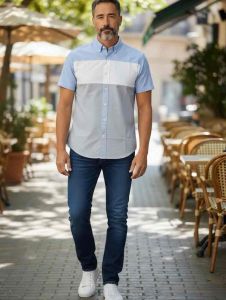 [Classic Fashion] 🔥[Hot sale] 🔥💥Mens short Sleeve Fashionable Casual Oxford Cotton Shirt with pocket🍁🍁