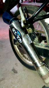 Slincer Knalpot ELYA Racing Segini 6 Blue Sarangan Setengah Ngker Poll