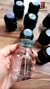 botol kaca asi 50ml / botol vial 50ml / botol kaca 50ml tutup karet / botol asi 50ml