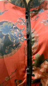 ECLAIRE 003 Kemeja Satin Cheongsam Motif Bunga Flower Floral Kasual Chinese Imlek CNY Import 0008