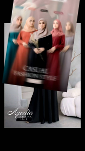 Gamis Ayudia Abaya Anb Fashion Dress Wolfis Premium Tebal Busui Friendly