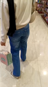 Celana Baggy jeans Panjang Retro Wisker Loose casual Korea style