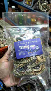 Wedang telang - wedang bunda telang - lengkap dengan gula batu - teh bunga telang - butterfly pea flower