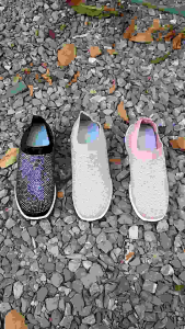 Sportshoes2020 รองเท้าสลิปออนแต่งโลหะเพชรวิบวับ 36-40size