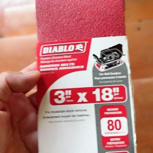 Diablo 3 in. x 18 in. 80-Grit Sanding Belt (2-Pack)