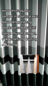 Spesial Diskon Gorden Blackout Motif | Hordeng Kombinasi | Gorden Pelangi 2 Warna { Hitam silver } Gorden Minimalis | Tirai Jendela | Pintu Kamar | Gorden jendela Termurah