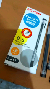 (1 Pak=12 biji) Bp Gel Go-Pen 0.5 Hitam/Bp Go-Pen 333/Bulpen Gel/Pulpen Go-Pen