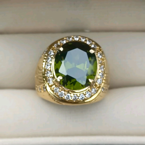 CINCIN BATU GREEN PRIDOT CUTTING TOP QUALITY