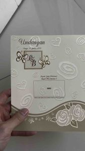 Blangko Undangan Kosong Pernikahan Erba Kartu BLANKO Simple 8882 (Varian 5 lembar atau 100 lembar)