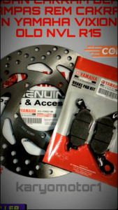 Kampas Rem Cakram Depan & Piringan Cakram Depan Yamaha Vixion Old & New