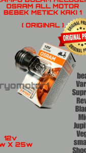 lampu OSRAM helogen 12v 25wx25w original OSRAM all motor bebek metik lampu utama motor