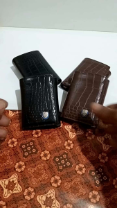 Dompet Kartu/Dompet Lipat Pria&Wanita Kulit Sintetis Premium Motif Croco