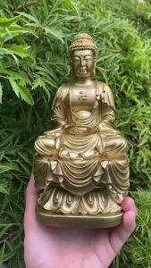 Tượng Phật A Di Đà (Ngồi Toà Sen) Decor phòng thờ tự nhỏ trang trí nhà ô tô