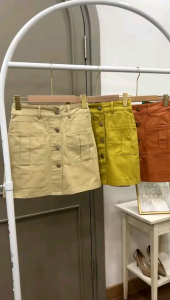 ●ECLAIRE● 043 Rok Skirt Mini Kargo Kancing Button Kasual Korea Modis Mode Trendy Import Premium 28235