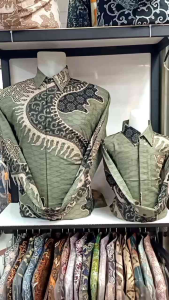 KEMEJA BATIK COUPLE AYAH DAN ANAK BAHAN KATUN SOLO PREMIUM 40S